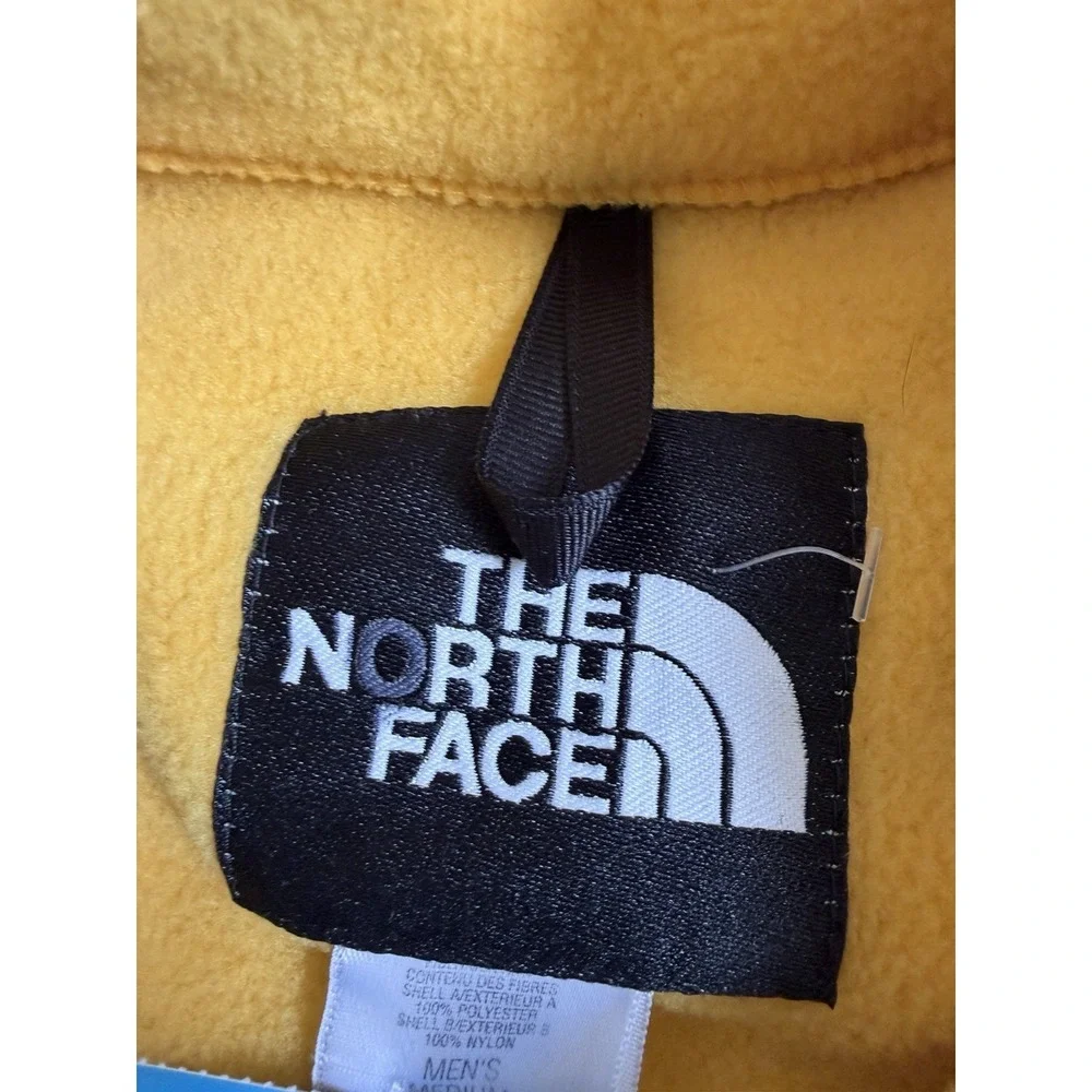VINTAGE NORTH FACE BLACK YELLOW FLEECE DENALI VEST MEN'S LARGE